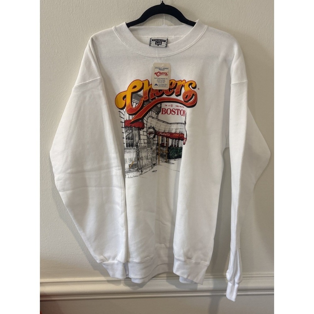 Vintage 1996 Cheers Boston Sweatshirt NWT Lee Mens L 90s TV Show Promo NOS